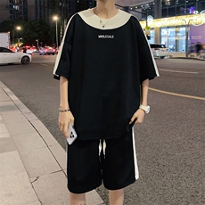 直播品质！2023夏季新款男士珠地短袖套装百搭一套TZP002P70，男装T恤，电商B220