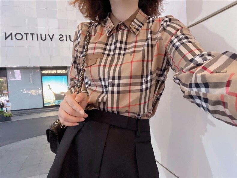 加绒格纹衬衫系列，女装衬衫，七七迷兰