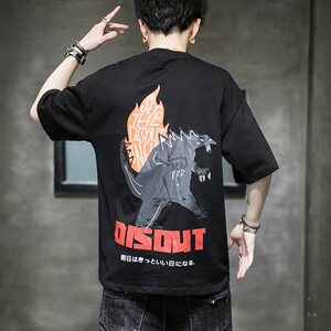 【】A003-HT1127-P28夏装新款搞怪恐龙印花圆领T恤 家乐图片