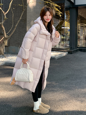 2025现货主推90绒长款羽绒服210-F6356-p415-598有帽不可拆，女装羽绒服，浙宝210（原浙宝191）