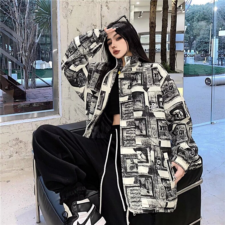 复古潮流棒球服外套男女春秋新款春季宽松设计感夹克,男装夹克,星座1013