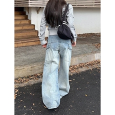 百搭时尚流行新款气质日系潮流牛仔裤ins文艺原宿简约慵懒，男装牛仔裤，星座506A