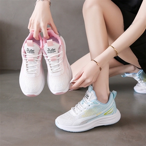 X4151-P100新款飞织鞋女2024夏季学生运动跑步鞋休闲鞋女图片