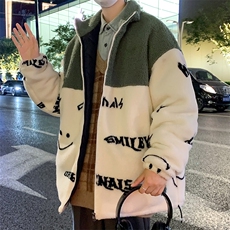 新款冬款加绒加厚棉衣羊羔绒棉服外套青少年保暖港风男装MY106P95，男装棉衣，电商A086