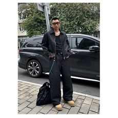 美式复古飞片合页解构翻领拉链夹克男女春秋季cleanfit飞行员外套，男装夹克，四季星座505
