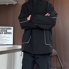 JK103/P65秋装冲锋衣防水夹克男款潮宽松大码连帽外套，男装夹克，电商基地A050
