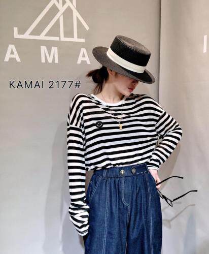 条纹笑脸防晒衣，女装，卡麦