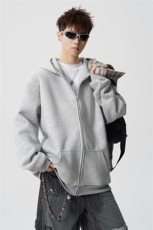 3XL-S基础百搭拉链开衫卫衣男休闲外套小心机WY45-P58400g，女装短外套，电商D206-1