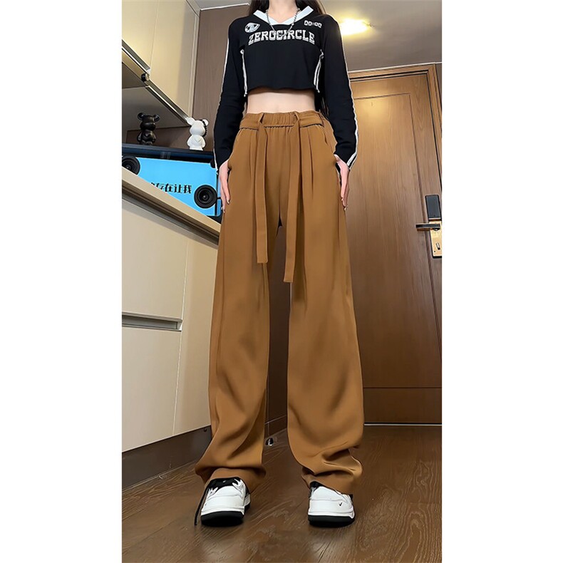 25新款送腰带冰丝垂感西裤痞帅休闲长裤直播品质504-K161-P45控68,男装休闲裤,星座504