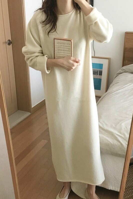 中长款毛衣裙羊毛衫秋冬宽松打底针织毛衣连衣裙过膝,女装连衣裙,思途羊绒