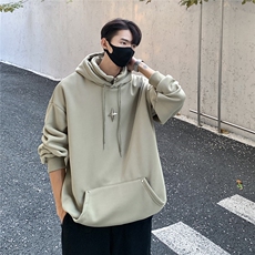情侣秋冬美式复古假两件加绒加厚连帽卫衣半拉链外套D318-1P78，女装短外套，电商A335-1（原A458）
