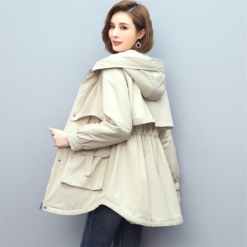 2020冬装新款修身显瘦减龄加绒保暖棉衣/棉服派克服,女装派克服,姿萝菲