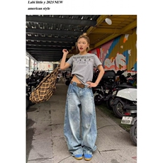 日系慵懒ins简约新款气质原宿流行牛仔裤文艺潮流百搭时尚，男装牛仔裤，星座506A