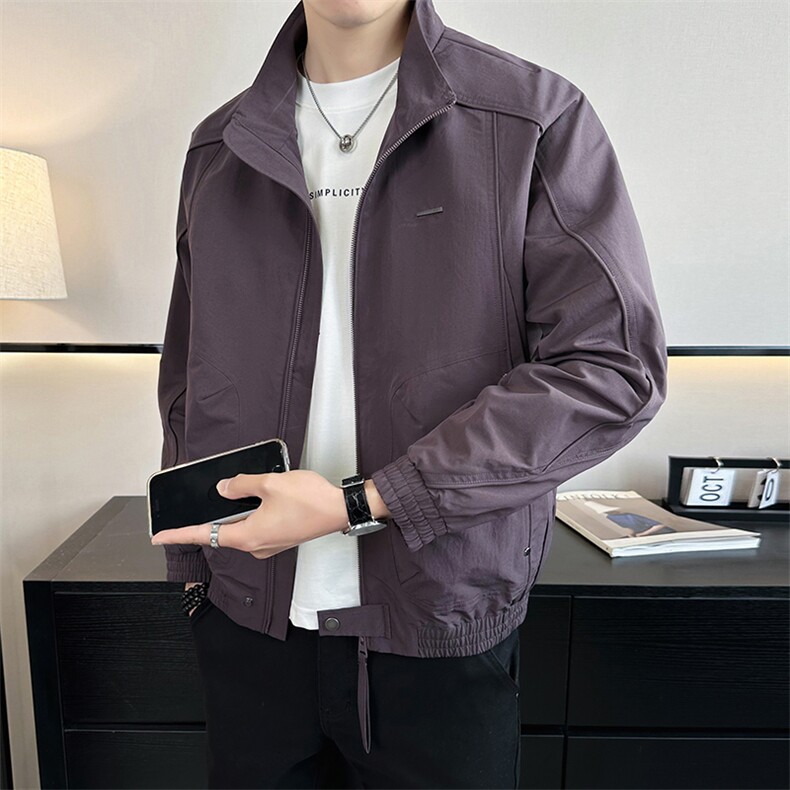 2026店主风春季立领休闲简约时尚潮流棒球服夹克外套男969-P90,男装夹克,电商A413