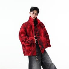 加绒牛仔棉服男冬季棉衣外套羊羔绒加厚毛领保暖外套MY1310-P188，男装棉衣，星座1103-3