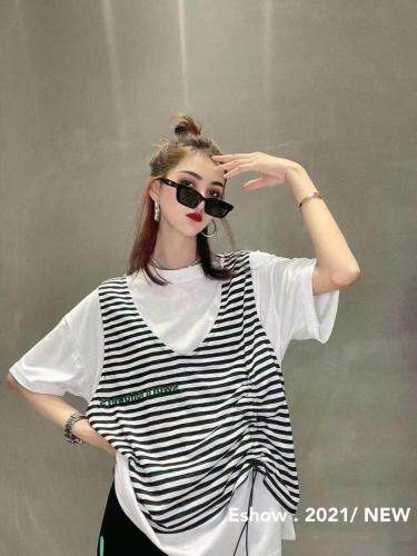 【现货】新款抽绳条纹两件套，女装，AT(2F)