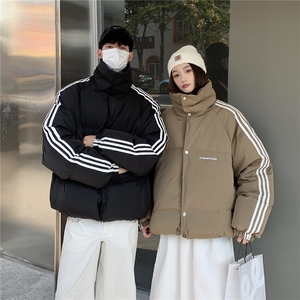 EQ332 情侣装冬装棉衣外套男女同款三条织带面包服图片