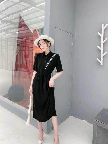 【现货】夏季新款 时尚休闲宽松系腰连衣裙,女装连衣裙,名怡