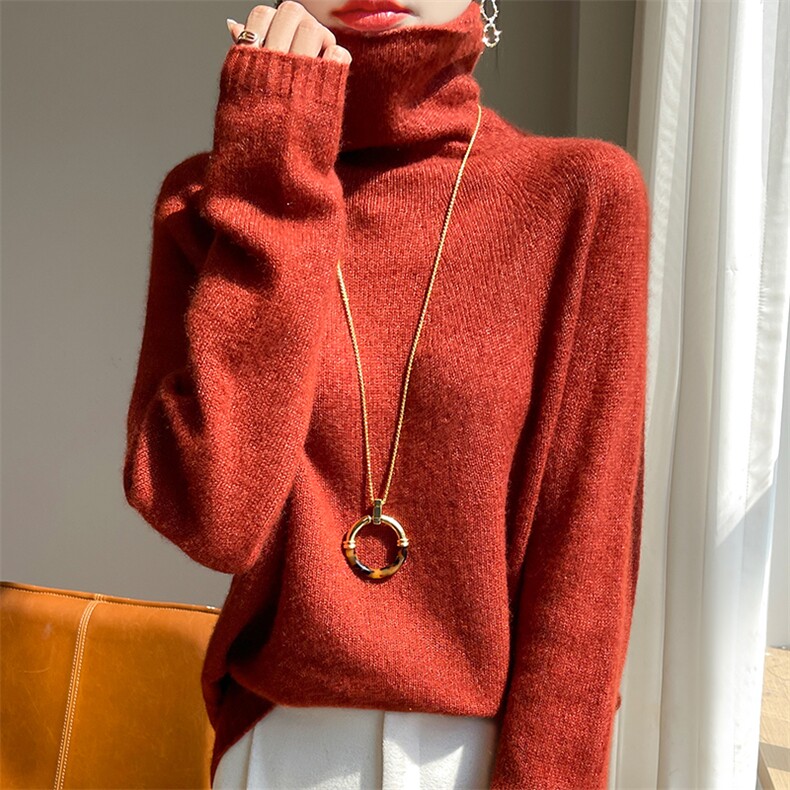 2025春季新款时尚洋气减龄显瘦长袖针织衫女宽松休闲毛衣打底上衣，女装针织衫/毛衣，多娇羊绒