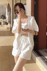 现货2022年夏季新品三件套套装，女装套装/套裙，菡迪欧娜