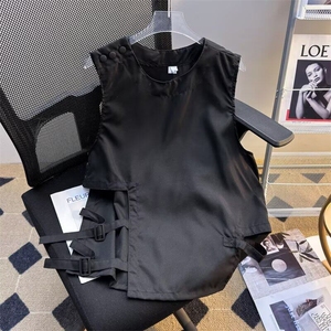 工装马甲男女夏季薄款日系潮牌高街战术外套ins机能无袖背心坎肩图片