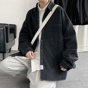 牛仔外套高街日系原宿风潮宽松休闲潮牌设计感工装夹克 W1411-P55图片