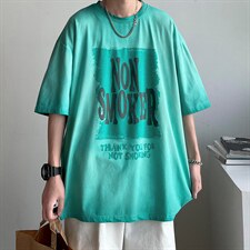新款短袖港风模特潮牌纯棉手感落肩宽松胖子T恤TC3126-P33控48，男装T恤，星座717