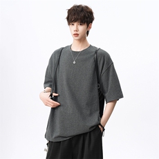 260G高克重大码落肩纯棉光板T恤A158-DT06-P20，男装T恤，电商A158