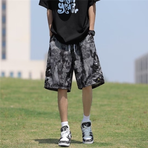 美式复古短裤男夏季新款潮牌ins沙滩裤休闲五分裤运动裤K4019-P23图片
