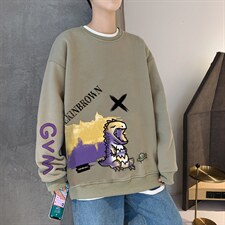 2021港风中性情侣大码休闲运动套头卫衣男外套7619P38控58,男装卫衣,星座226-2