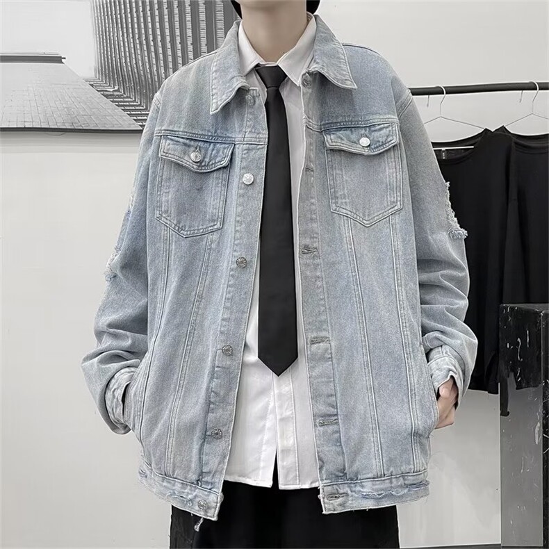 男秋季外套潮牌街头牛仔夹克W318P55,男装夹克,星座1116-2