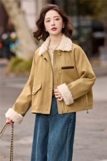 拼毛绒派克羽绒服女2025冬季新款小个子超好看洋气短款白鸭绒外套，女装羽绒服，冬木谷雨
