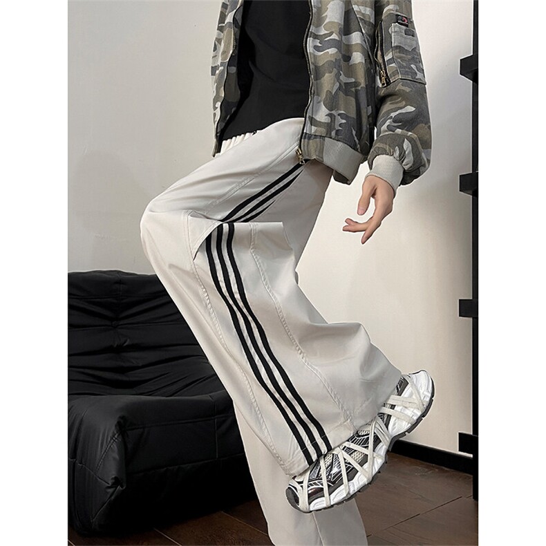 2025春季休闲裤宽松三条杠裤子A512特P38控68，男装休闲裤，电商A309