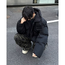 棉服男士韩版潮流冬季保暖连帽帅气百搭2024新款ins棉衣MF310-P83，男装棉衣，星座412-2