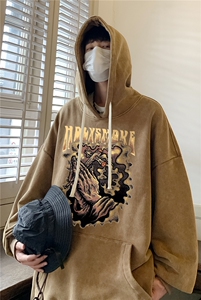 新款秋冬港风宽松连帽套头卫衣X5663-常规P70控88-加绒P80控98图片