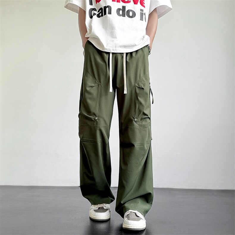 春季新款港风工装裤男宽松直筒潮牌休闲长裤K2809P43控79,男装休闲裤,星座914-1