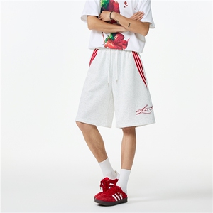 抖音品质夏季新款美式运动条纹宽松五分裤B315-K25401-特p30控58图片