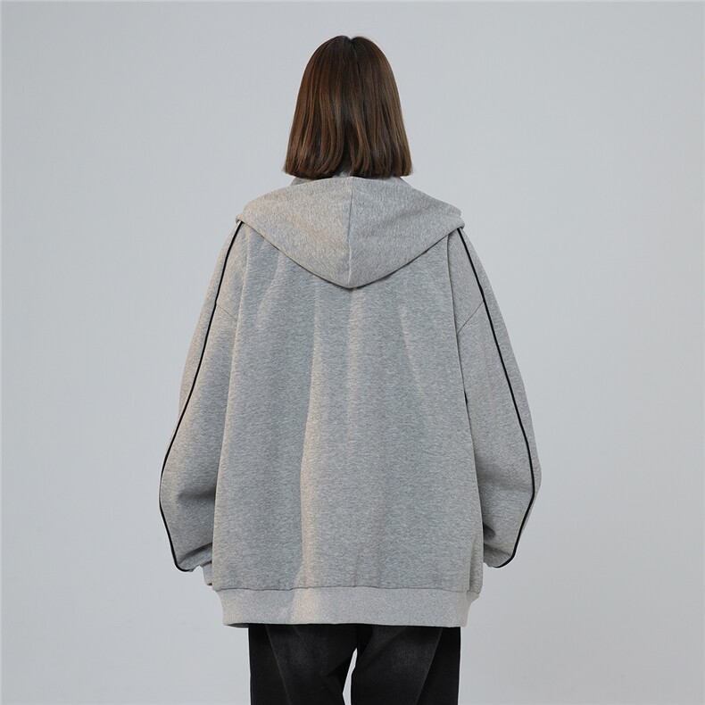 2025秋胸针款男连帽开衫卫衣WY841/P88控118-面布100棉底布100涤,男装卫衣,电商A148-1