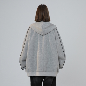 2025秋 胸针款男连帽开衫卫衣WY841/P88控118-面布100棉底布100涤图片