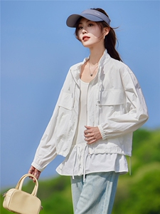 现货2026夏季新款时尚两件套城市户外宽松型休闲妈妈轻薄短外套图片