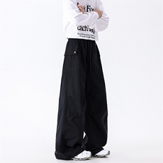 百搭休闲裤宽松直筒休闲裤潮简约百搭ins港风潮男裤K02533-P58，男装休闲裤，星座308B-2