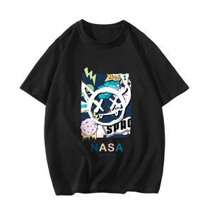 纯棉短袖t恤男大码半袖打底衫宽松体恤衫 砖墙挂拍 DX17275-P20图片