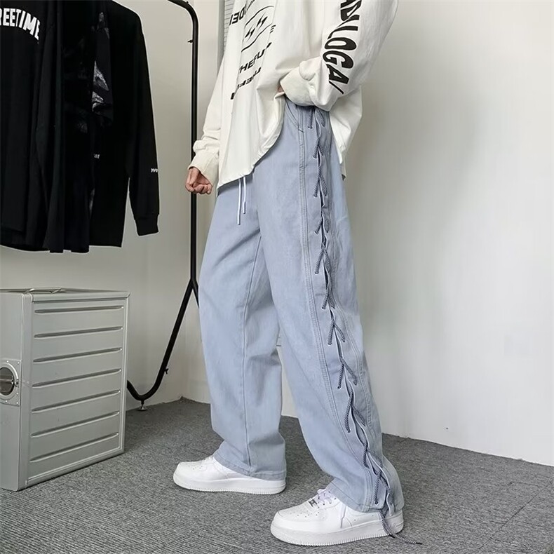 牛仔裤男秋季潮大码休闲裤子高街NA88P45,男装牛仔裤,星座1116-2