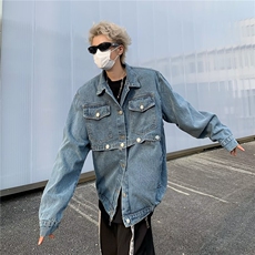 美式高街牛仔外套男韩版潮流可以拆卸帅冬季ins夹克JK8311-P70，男装工装外套，星座1109-3