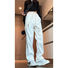 2026HK23834改薄春季新款港风内景织带卫裤M-5XHK23929-特P35，男装休闲裤，电商A022