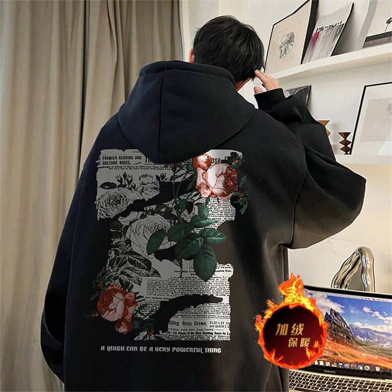 直播品质500克重磅秋冬美式加绒加厚卫衣外套H1379常规P35加绒P40图片