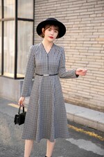 韩版修身连衣裙，女装连衣裙，红利秀雅