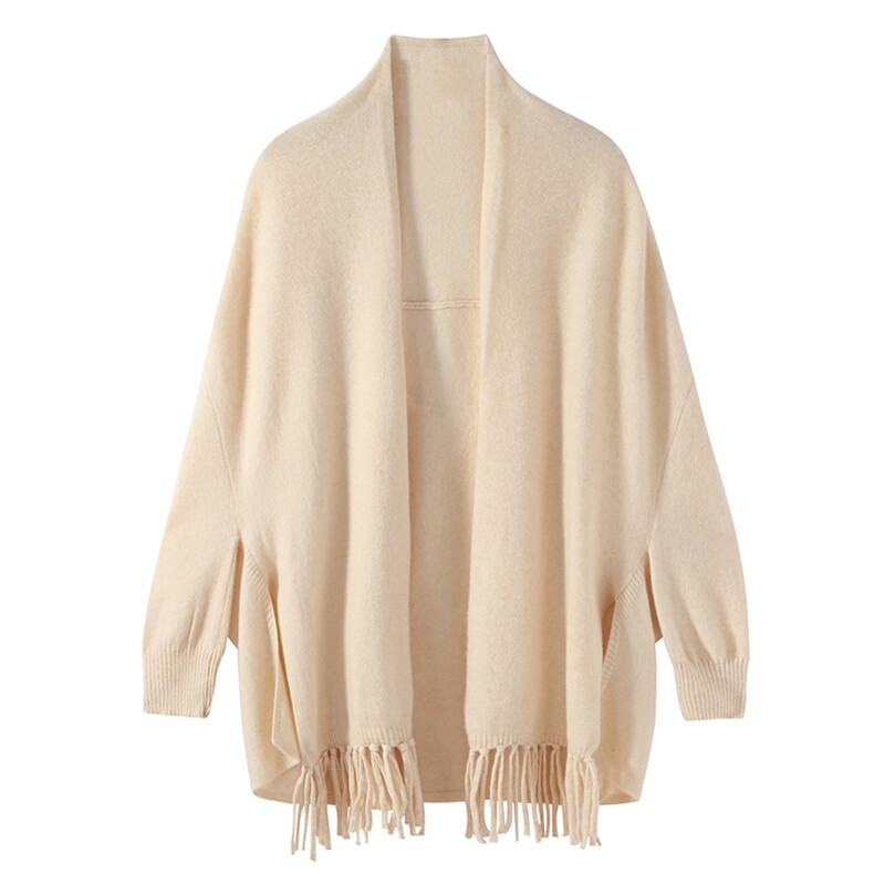 2025年时尚百搭通勤简约休闲流苏披肩，披肩，阿娇羊绒