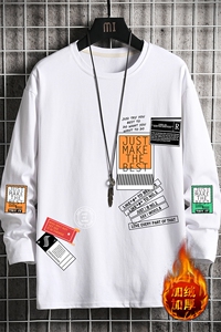 TX3121-P25 加绒-P35 纯长袖t恤男大码圆领打底衫体恤上衣服图片
