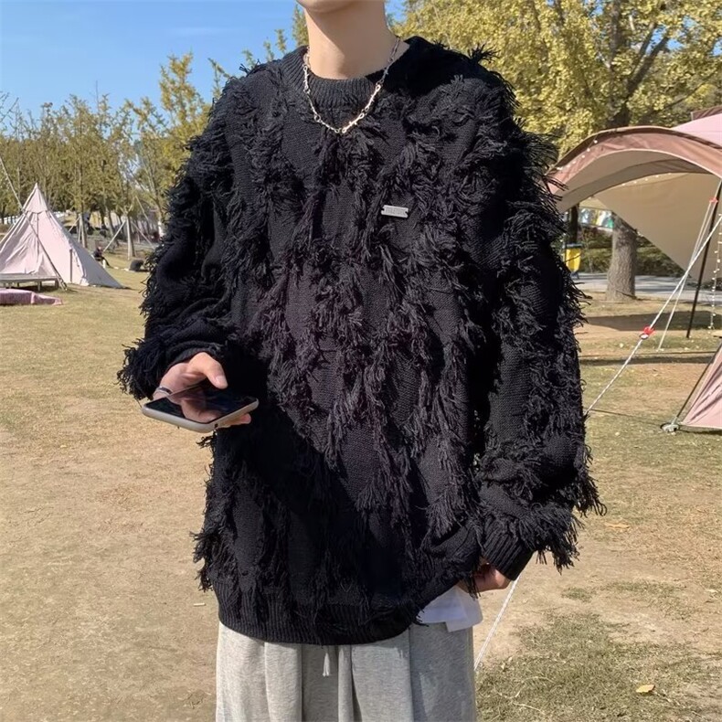 美式圆领毛衣男慵懒风休闲针织衫MY185P50,男装针织衫/毛衣,星座1116-2